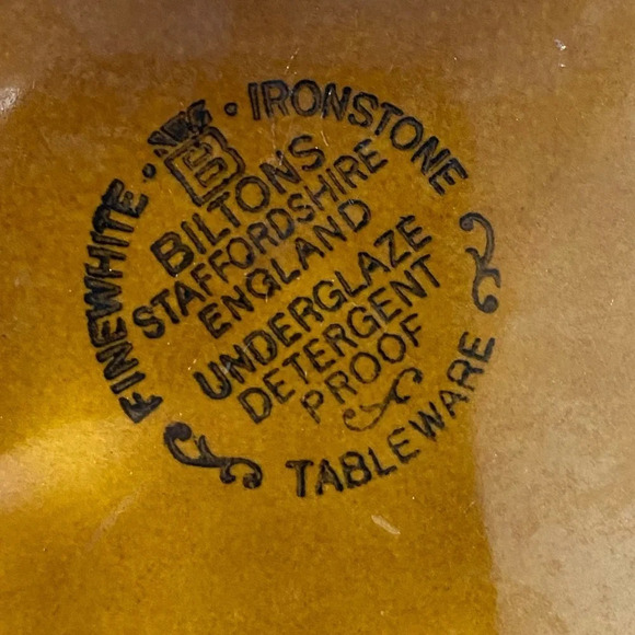 Vintage Bilton’s Staffordshire England Ironstone Brown Tableware Plates x3 - Picture 6 of 11